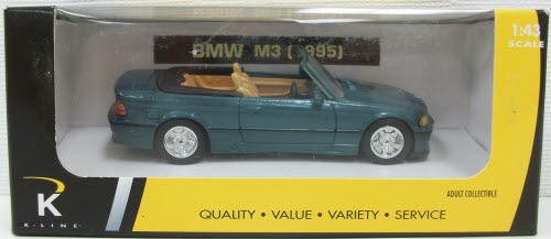 K-Line 4800 1:43 Kruisers Deep Green 1995 BMW M3 Diecast Car