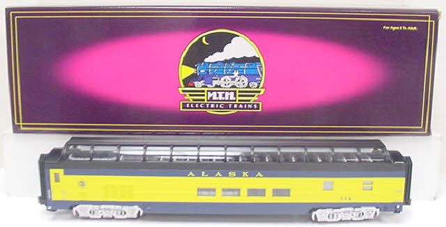 MTH 20-6718 O Gauge Alaska RR Full Vista Dome Car #506 NIB