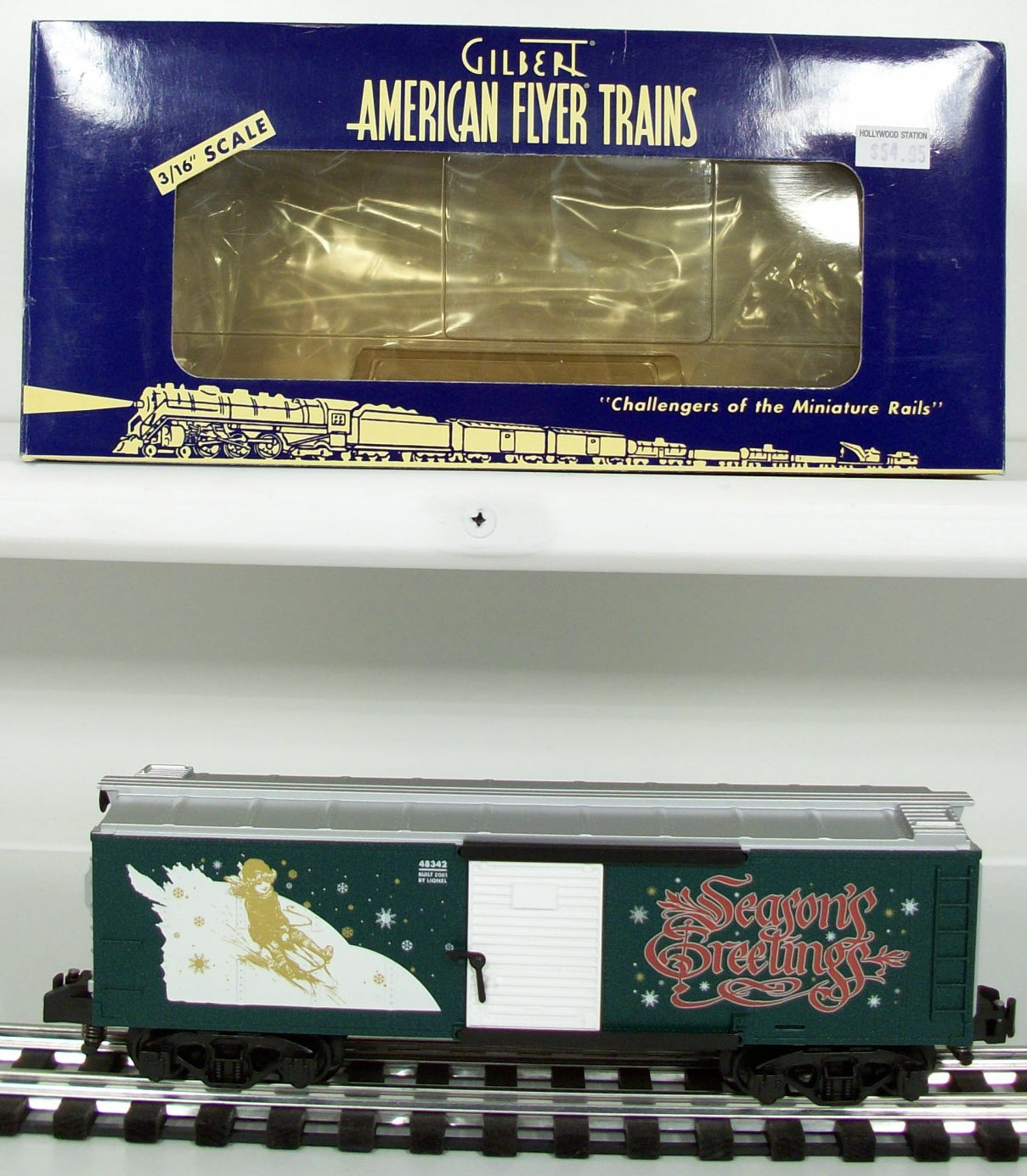 American Flyer 6-48342 S Gauge 2001 Christmas Boxcar LN/Box