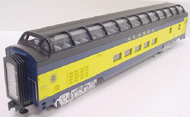 MTH 20-6718 O Gauge Alaska RR Full Vista Dome Car #506 NIB