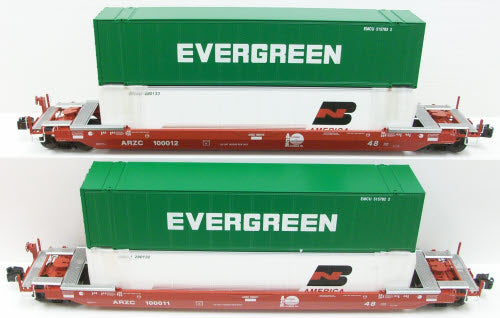 Lionel 6-21896 O Arizona & California All-Purpose Husky Stack Cars (Set of 2) NIB
