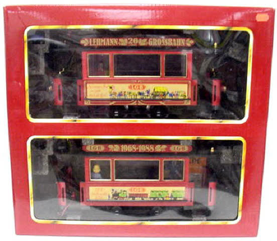 LGB 1988 G 20th Anniversary Trolley Car Set EX/Box