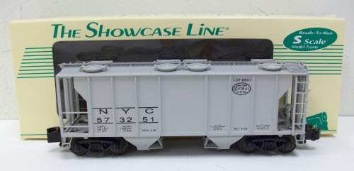 S-Helper 00007 "S" Scale New York Central PS-2 2-Bay Hopper #573251 EX/Box
