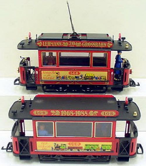 LGB 1988 G 20th Anniversary Trolley Car Set EX/Box