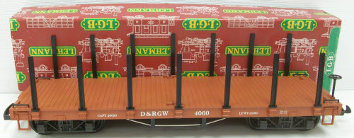 LGB 4060 Denver & Rio Grande Western Flatcar w/Stakes #4060 LN/Box