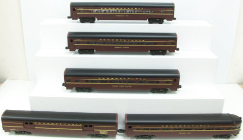 MTH 20-6507 O Gauge Pennsylvania Railroad 70' Aluminum Passenger Car Set LN/Box