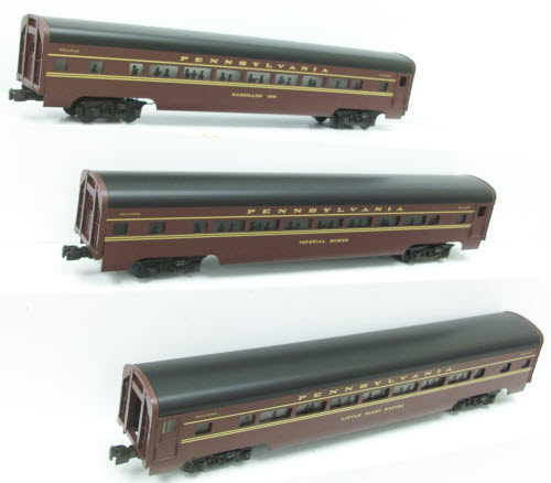 MTH 20-6507 O Gauge Pennsylvania Railroad 70' Aluminum Passenger Car Set LN/Box
