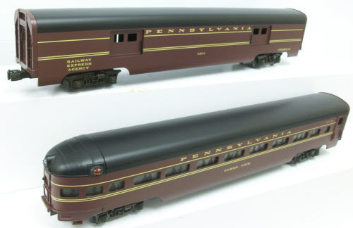 MTH 20-6507 O Gauge Pennsylvania Railroad 70' Aluminum Passenger Car Set LN/Box