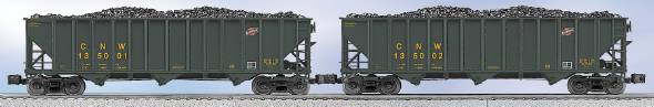 Lionel 6-21886 Chicago & NorthWestern 3-Bay Open Hopper (Set of 2) MT/Box