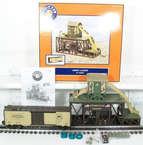 Lionel 6-14244 O Gauge Ammo Loader With Ammo Boxcar #36802 NIB