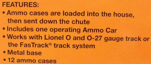 Lionel 6-14244 O Gauge Ammo Loader With Ammo Boxcar #36802 NIB
