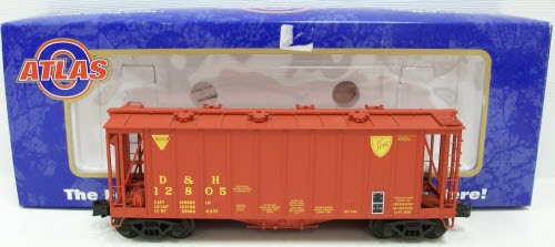 Atlas 6351-2 O Gauge Delaware & Hudson Airslide Covered Hopper #12805 LN/Box