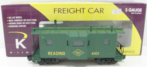 K-Line K511-025 S Gauge Reading Caboose #4101 LN/Box