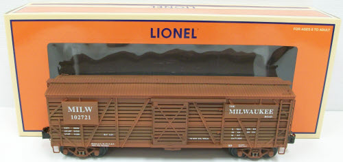 Lionel 6-52458 O Gauge Milwaukee Road Stock Car #102721 LN/Box