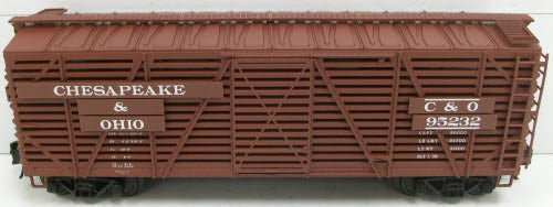 Atlas 0606-1 O Chesapeake & Ohio 40' Stock Car #95232 - 3 Rail LN/Box