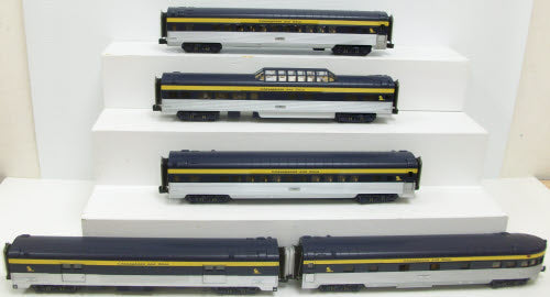 MTH 20-65063 O Chesapeake & Ohio 70' Streamlined Passenger Car Set (Set of 5) LN/Box