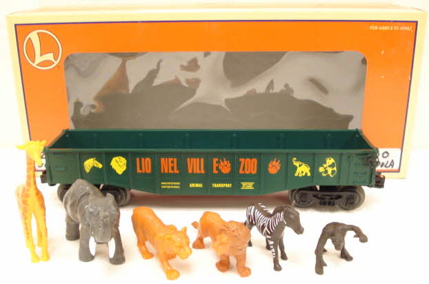 Lionel 6-19476 O Gauge Lionelville Zoo Gondola with Animals