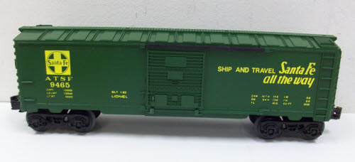 Lionel 6-9465 O Gauge AT&SF Green Boxcar #9465 LN