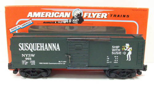 American Flyer 6-48480 S Scale Susquehanna NASG Boxcar #993 LN/Box