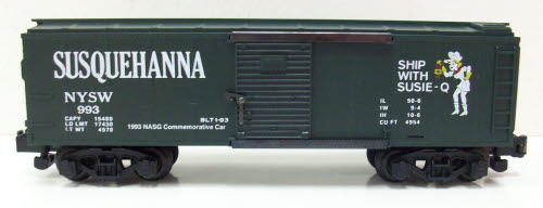 American Flyer 6-48480 S Scale Susquehanna NASG Boxcar #993 LN/Box