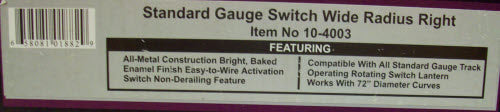 MTH 10-4003 Standard Gauge 