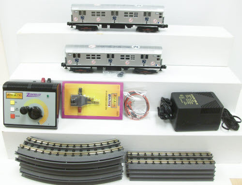 MTH 30-4122-1 Yankees RailKing Subway O Gauge Passenger Train Set w/PS2 MT/Box