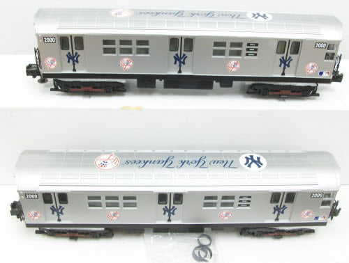 MTH 30-4122-1 Yankees RailKing Subway O Gauge Passenger Train Set w/PS2 MT/Box