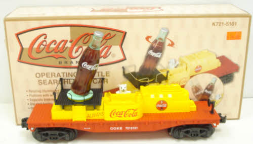 K-Line K721-5101 O Gauge Coca-Cola Operating Searchlight Car #7215101 LN/Box