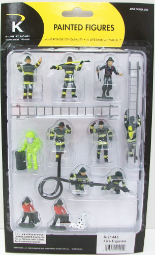 Lionel 6-21445 O Fire Fighter Figures with Accessories (Set of 11)