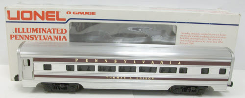 Lionel 6-9575 O Gauge Pennsylvania "Thomas A. Edison" Aluminum Passenger Car EX/Box