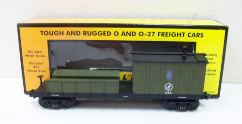 MTH 30-7998 O Gauge U.S. Army Crane Tender Car LN/Box