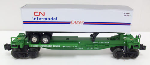 Lionel 6-52042 BN TTUX Flatcar with Trailer (One Flatcar & Trailer) #637500 LN/Box