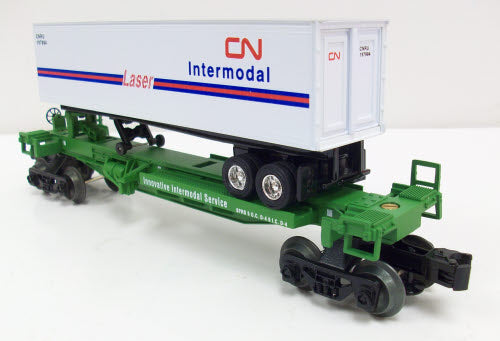 Lionel 6-52042 BN TTUX Flatcar with Trailer (One Flatcar & Trailer) #637500 LN/Box