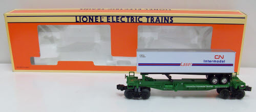 Lionel 6-52042 Burlington Northern TTUX Flatcar with Trailer LN/Box