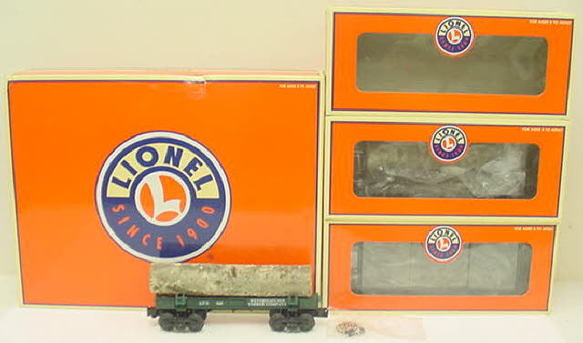 Lionel 6-29449 O Gauge Weyerhauser Skeleton Car Set LN/Box