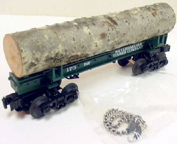 Lionel 6-29449 O Gauge Weyerhauser Skeleton Car Set LN/Box