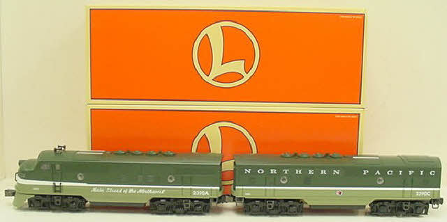 Lionel 6-18147 O Gauge Northern Pacific F3 AB Diesel Locomotive Set #2390A/2390C MT/Box