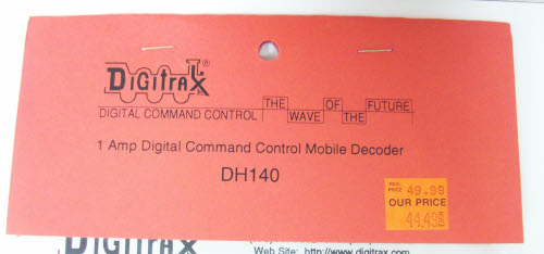Digitrax DH140 1 Amp Digital Command Mobile Decoder