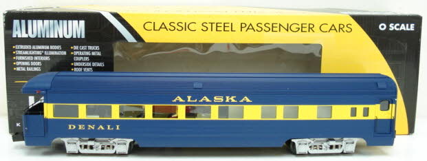 K-Line K4602-20003 O Scale Alaska Railroad 16" Aluminum "Denali" Business Car NIB