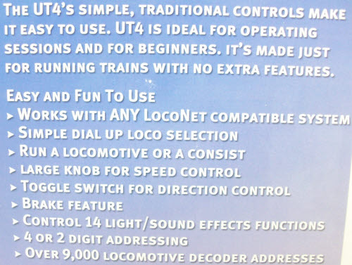 Digitrax UT4 LocoNet Utility Throttle