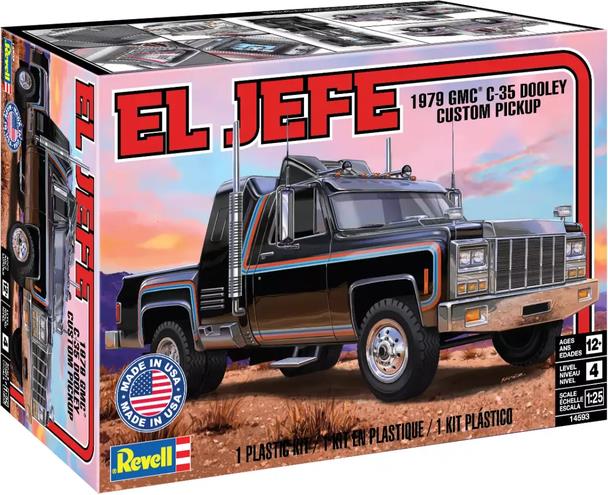 Revell 14593 1:25 El Jefe 1979 GMC C-35 Dooley Custom Pickup Plastic Model Kit