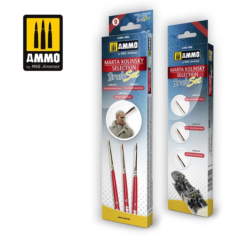 Mig Jimenez A.MIG-7609 Marta Kolinsky Selection Brush Set