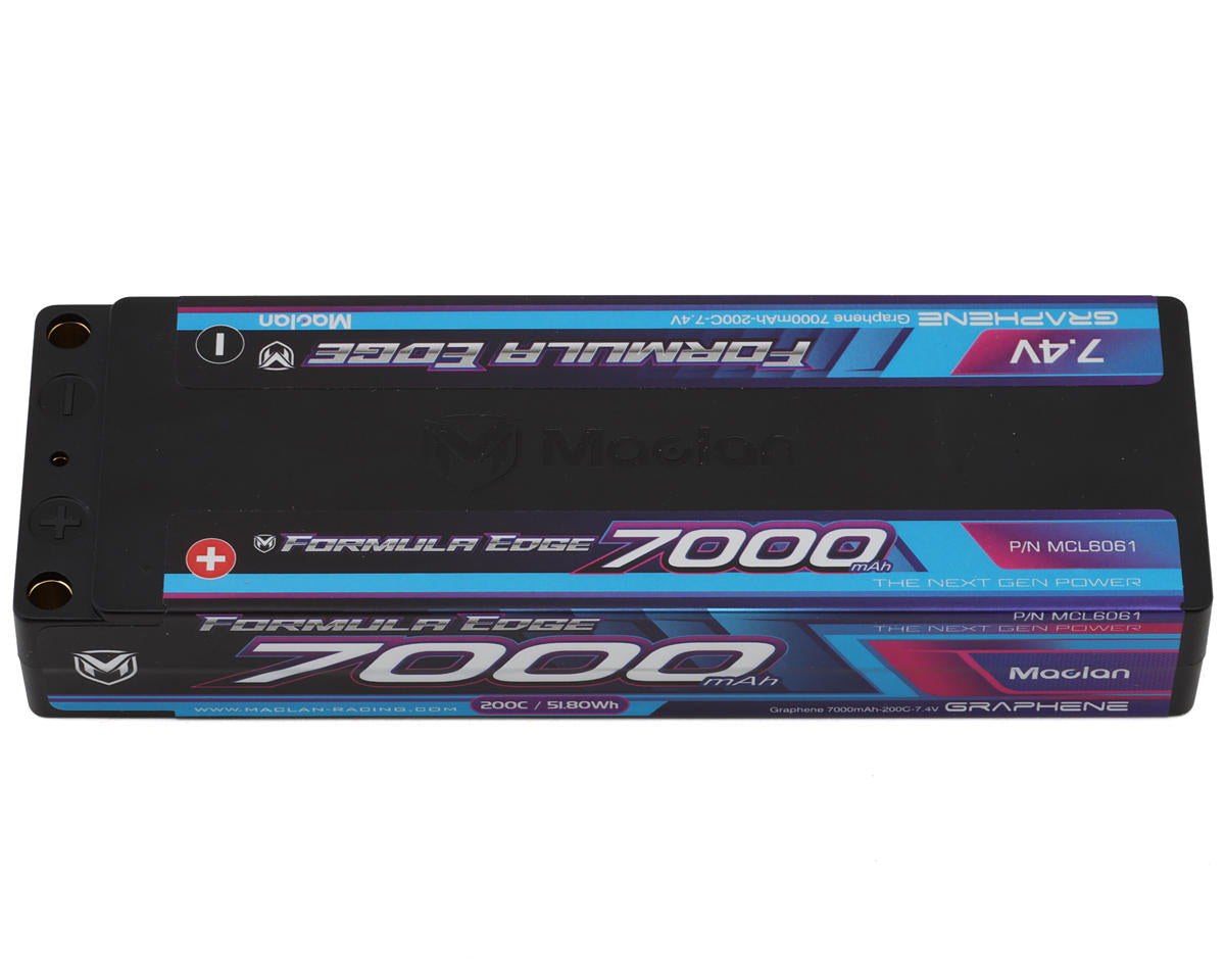 Maclan Racing MCL6061 7.4V/7000mAh Formula Edge 2S 200C ULCG Stick LiPo Battery