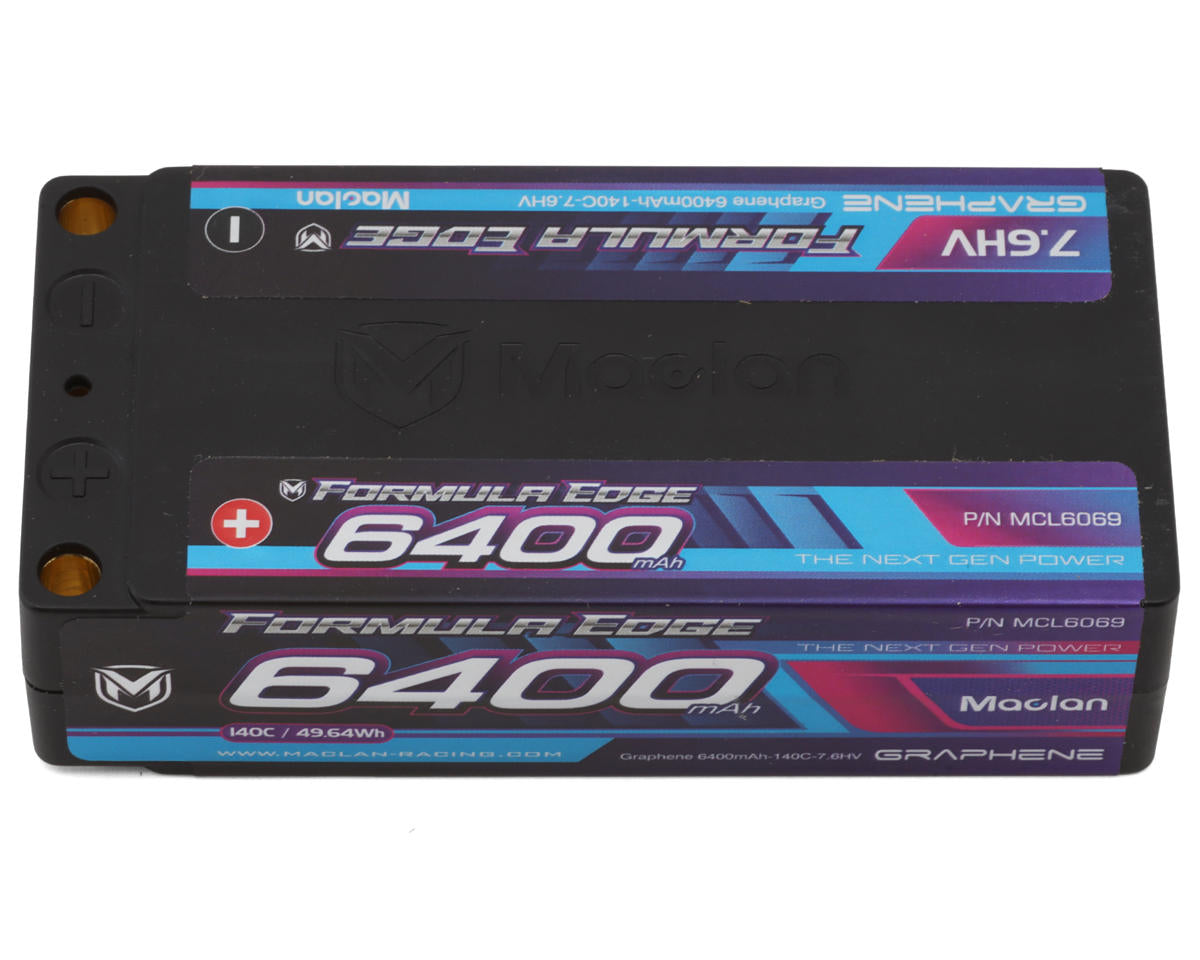 Maclan Racing MCL6069 7.6V/6400mAh Formula Edge 2S 200C ULCG Stick LiPo Battery