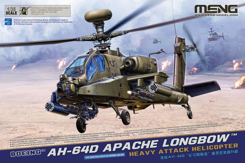 Meng Models QS4 1/35 AH64D Apache Longbow