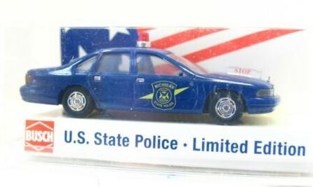 Busch 47674 HO Scale Chevrolet Caprice Michigan State Police Car Limited Edition