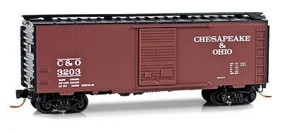 Micro-Trains 02000276 N C&O 40' Standard Sliding Door Boxcar #3203