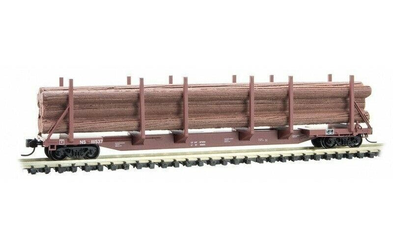Micro-Trains 11500072 N NS Log Car 65' 100 Ton Log Car w/Load #111537