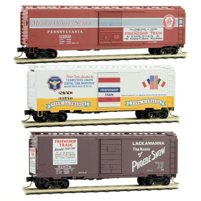 Micro-Trains 99301670 N Friendship Mixed Freight Train Set (Set of 3)