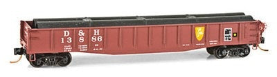 Micro-Trains 04600410 N D&H 50' Fishbelly Side Gondola w/Drop Ends & Load #13886